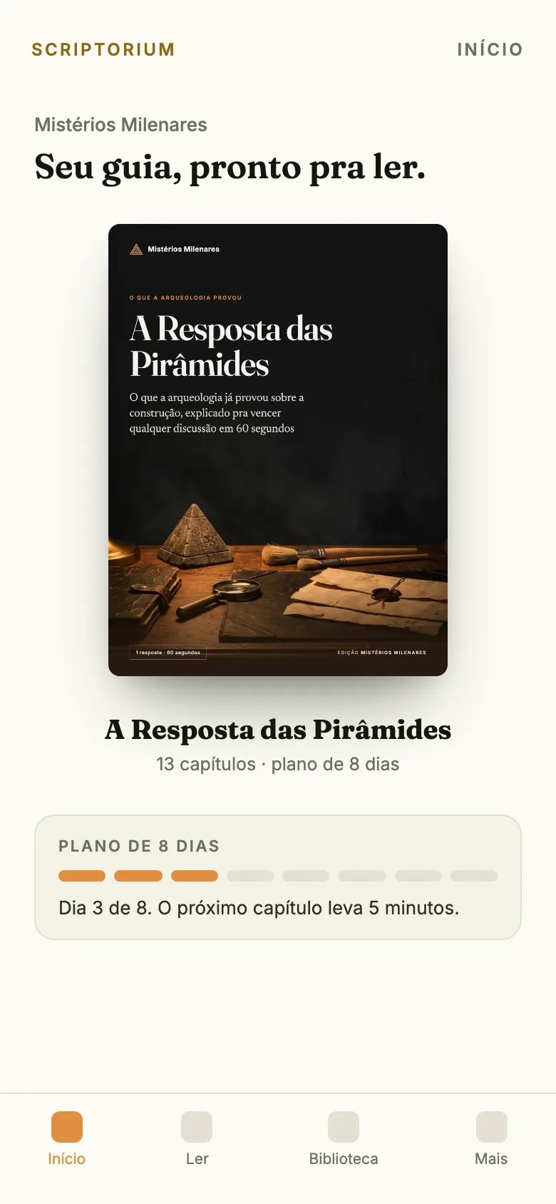 O guia A Resposta das Pirâmides aberto no app