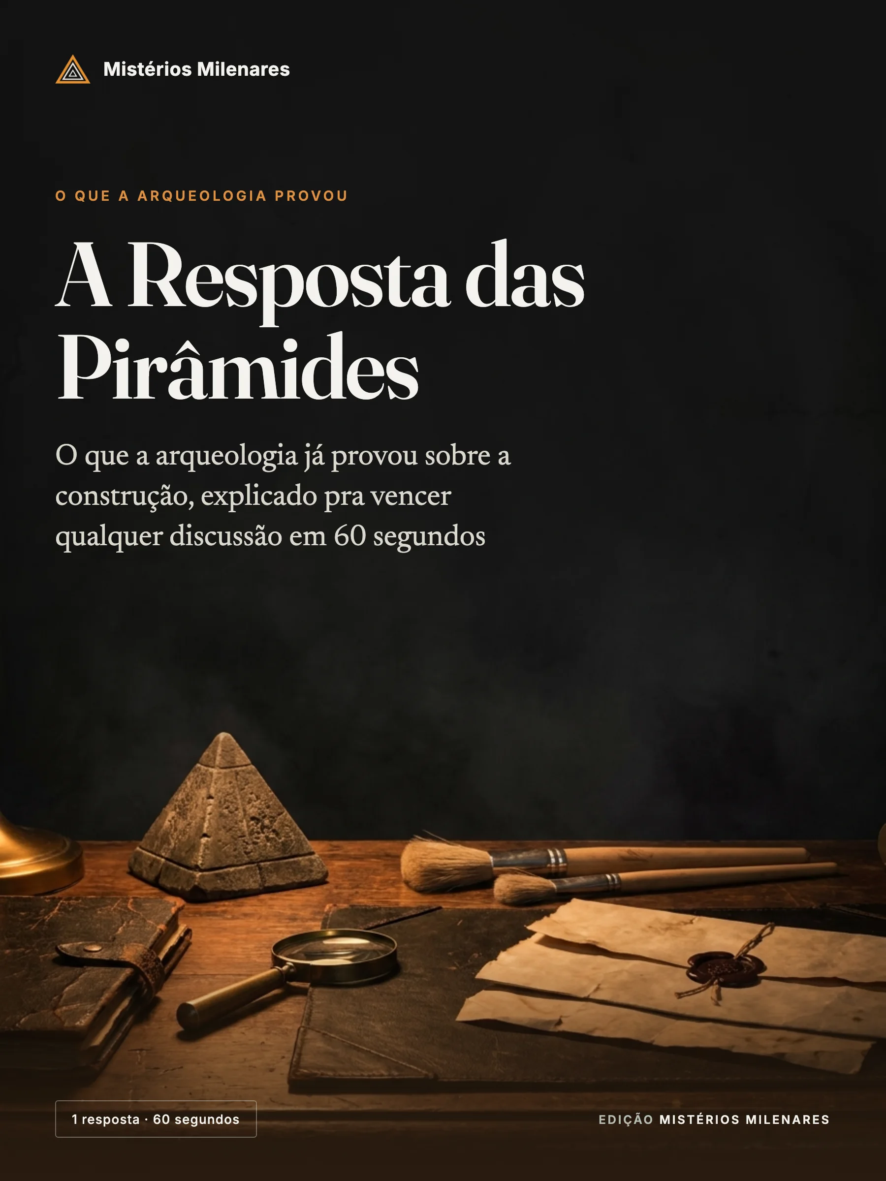Capa do guia A Resposta das Pirâmides, da Mistérios Milenares